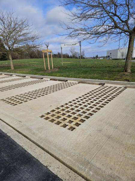 Société de marquage au sol pour installer des butées de stationnement sur un parking vers Trélissac